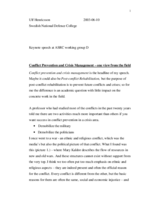 Keynote speech by Ulf Henricsson, Swedish National Defence College, working group D Keynote speech by Ulf Henricsson, Swedish National Defence College, working group D