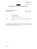 Summary of the 11th Meeting of the Economic Forum Summary of the 11th Meeting of the Economic Forum