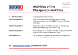 Report on the activities of the Chairperson-in-Office Report on the activities of the Chairperson-in-Office
