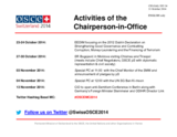 Report on the activities of the Chairperson-in-Office Report on the activities of the Chairperson-in-Office