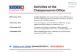 Report on the activities of the Chairperson-in-Office Report on the activities of the Chairperson-in-Office