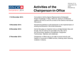 Report on the activities of the Chairperson-in-Office Report on the activities of the Chairperson-in-Office