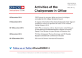 Report on the activities of the Chairperson-in-Office Report on the activities of the Chairperson-in-Office