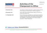 Report on the activities of the Chairperson-in-Office Report on the activities of the Chairperson-in-Office