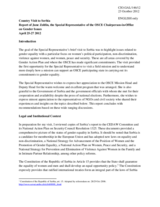 Report by the Special Representative of the OSCE Chairperson-in-Office on Gender Issues, following her visit to Serbia, 25-27 April 2012 Report by the Special Representative of the OSCE Chairperson-in-Office on Gender Issues, following her visit to Serbia, 25-27 April 2012