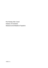 Final Document of the First Meeting of the CSCE Council of Ministers, Berlin, 19-20 June 1991 Final Document of the First Meeting of the CSCE Council of Ministers, Berlin, 19-20 June 1991
