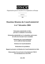 Final Document of the Twelfth Meeting of the Ministerial Council, Sofia, 6-7 December 2004 (fr) Final Document of the Twelfth Meeting of the Ministerial Council, Sofia, 6-7 December 2004 (fr)