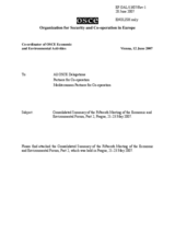 Consolidated Summary of the 15th Meeting of the Economic and Environmental Forum, Part 2 Consolidated Summary of the 15th Meeting of the Economic and Environmental Forum, Part 2